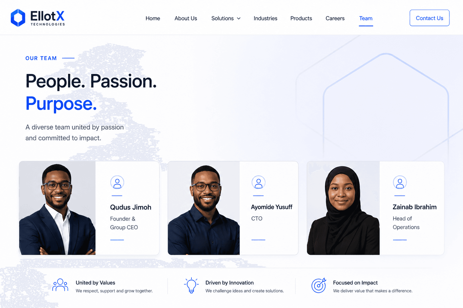 EllotX team at work